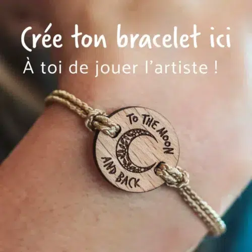Bracelet en bois personnalisé avec gravure, création sur-mesure fabriquée en Suisse