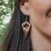 Boucles d'oreilles en bois Lao