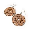 Boucles d'oreilles en bois suisse Elaïa au motif mandala