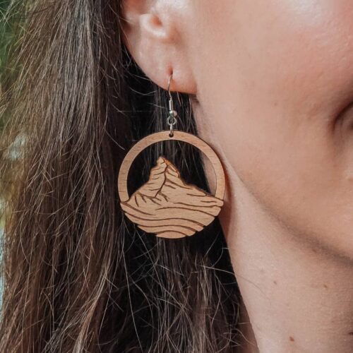 Boucles d'oreilles en bois Cervin