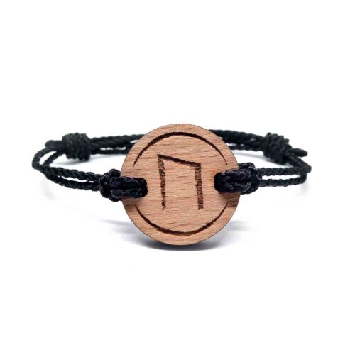 Bracelet en bois rune viking uruz