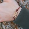 Bracelet en bois signe astrologique lion
