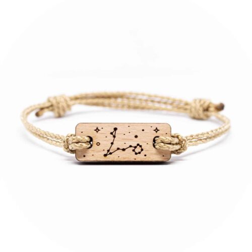 Bracelet en bois signe astrologique poisson