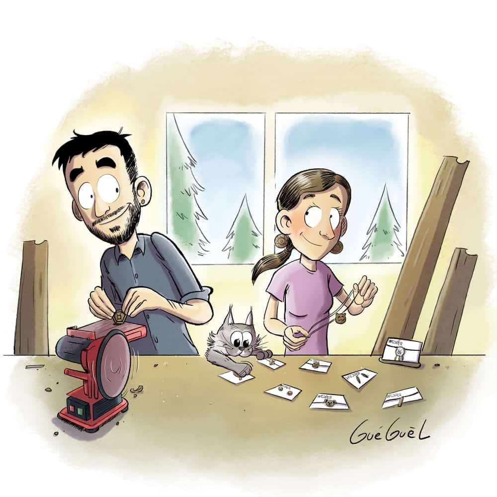 Finitions des bijoux en bois Wooper