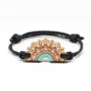 Bracelet en bois vert inspiré des mandalas