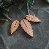 Collier en bois Foglia avec chainette argentée