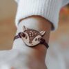 Bracelet-en-bois-enfant-bamby Bracelet en bois pour enfant biche Bamby