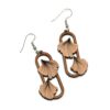 Boucles d'oreilles en bois inspirée de feuilles de ginkgo