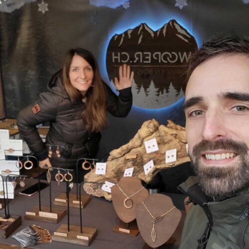 Damien et Laura de Wooper.ch au marché de noel de Montreux