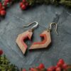 Boucles d'oreilles d'oreilles en bois suisse Amara