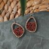 Boucles d'oreilles d'oreilles en bois suisse Terranova Terracotta