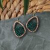 Boucles d'oreilles d'oreilles en bois suisse Terranova Vertes