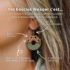 Boucles d'oreilles en bois suisse et plastique recyclé vert olive Sundala