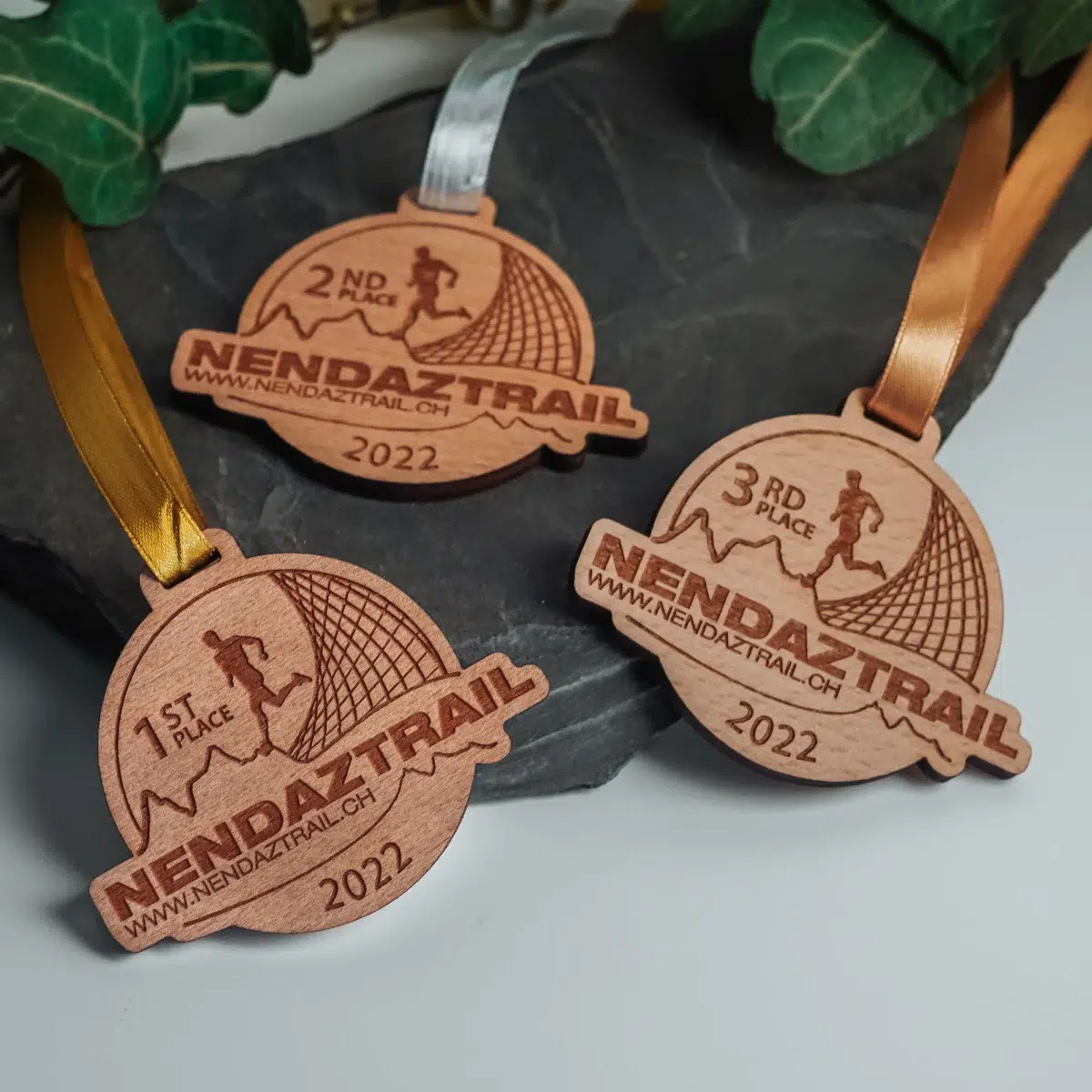 Médaille en bois personnalisée pour trail ou évènement sportif
