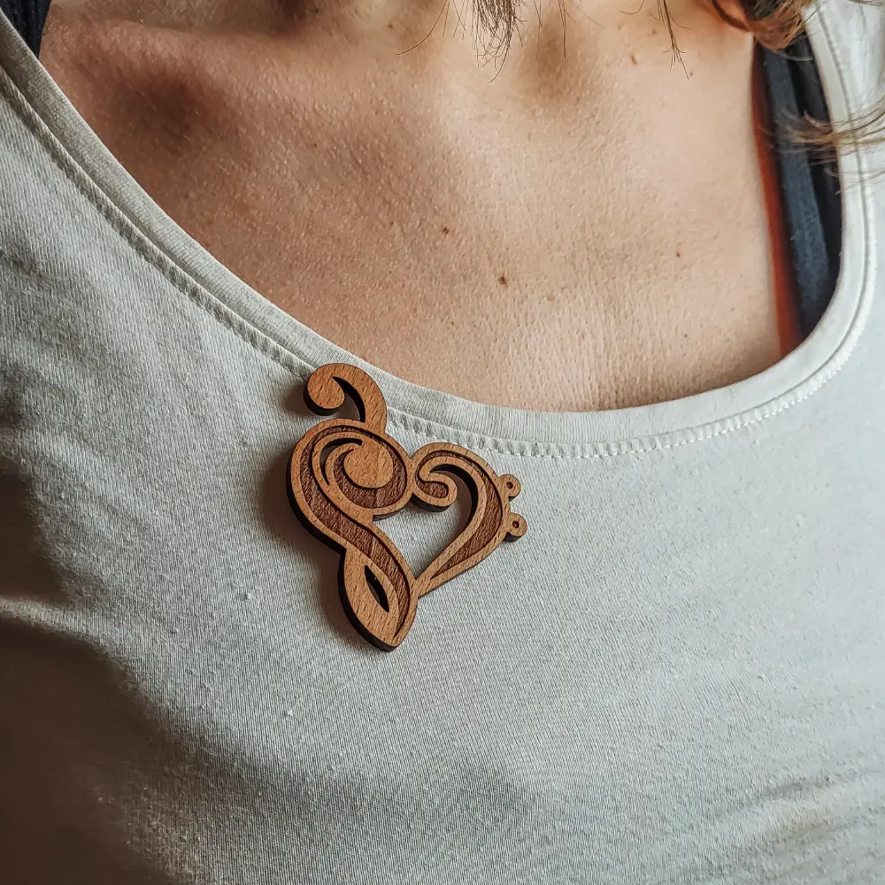 Badge en bois personnalisé pour chorale et fanfare