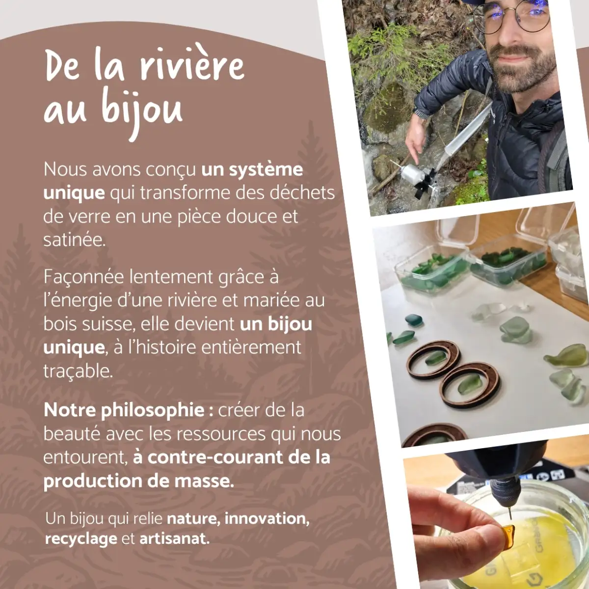 Boucles d'oreilles en bois Naïad