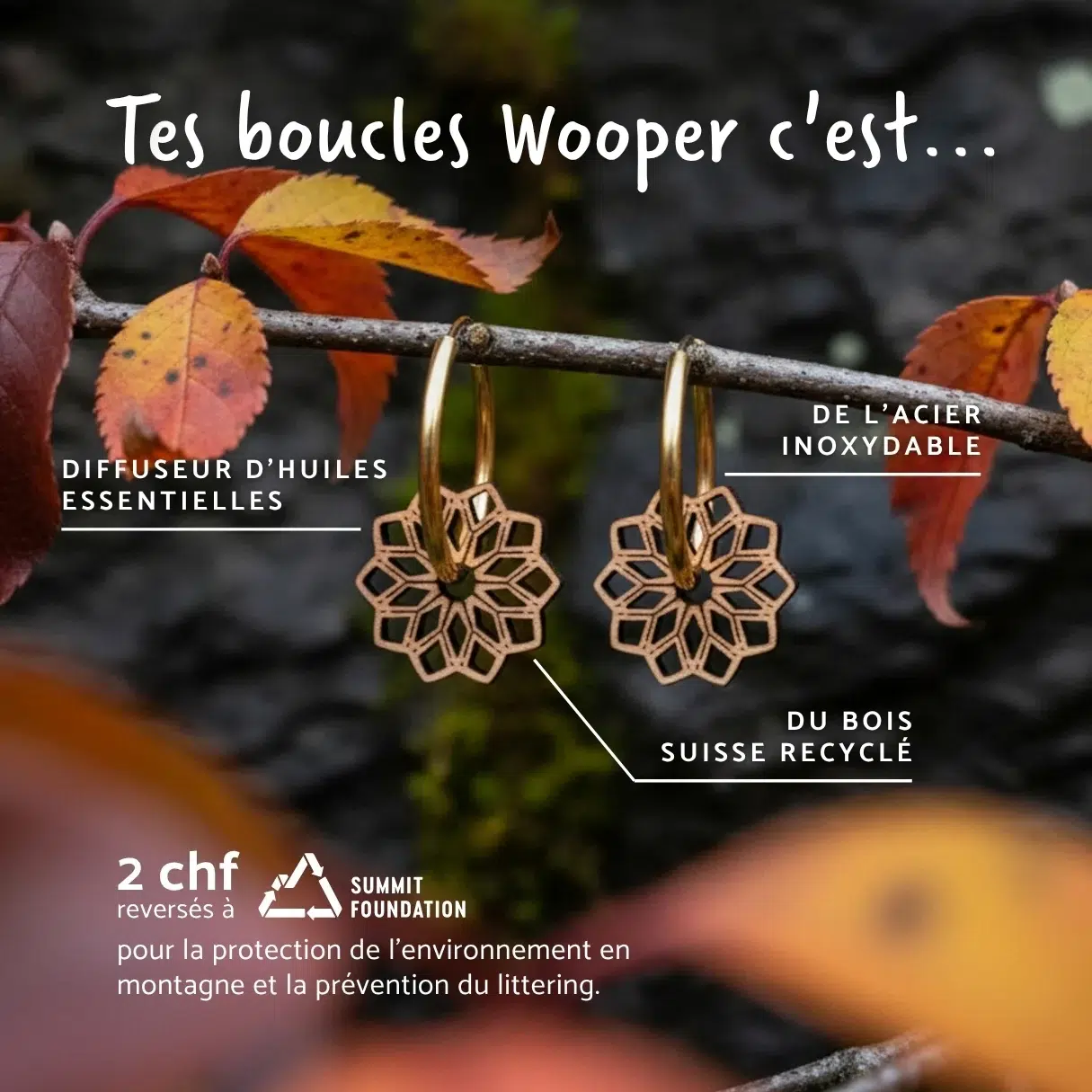 Boucles d'oreilles en bois Rosalya