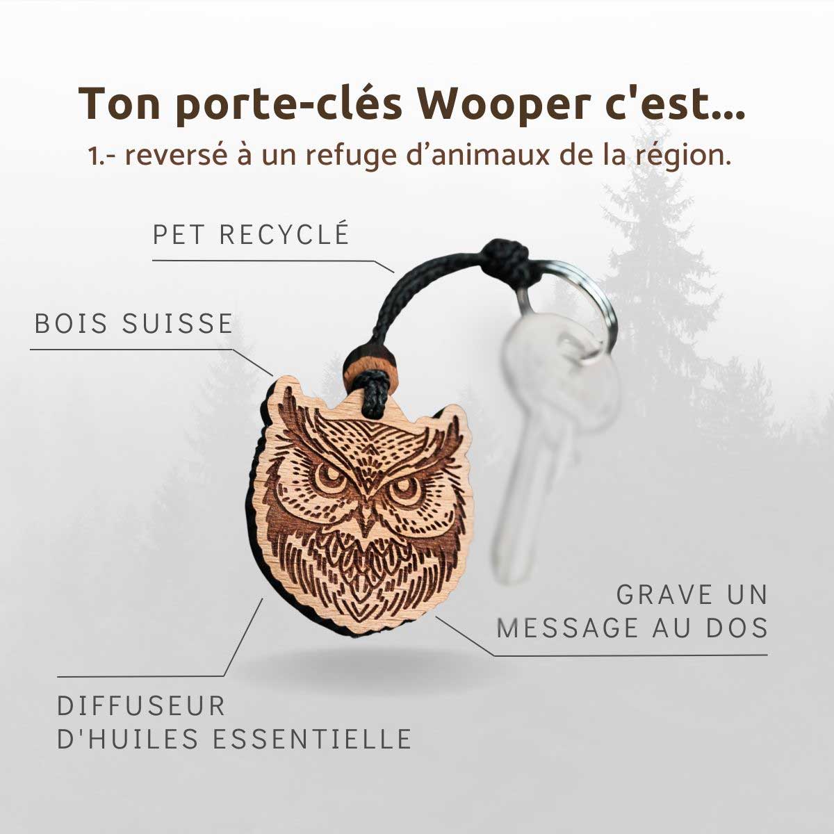 Porte-clés en bois Wild Link