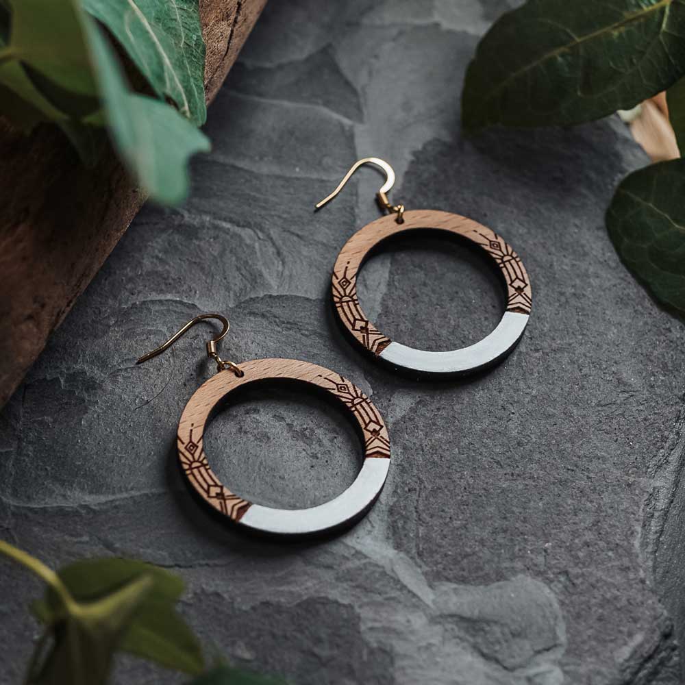 Boucles d'oreilles en bois Maïa
