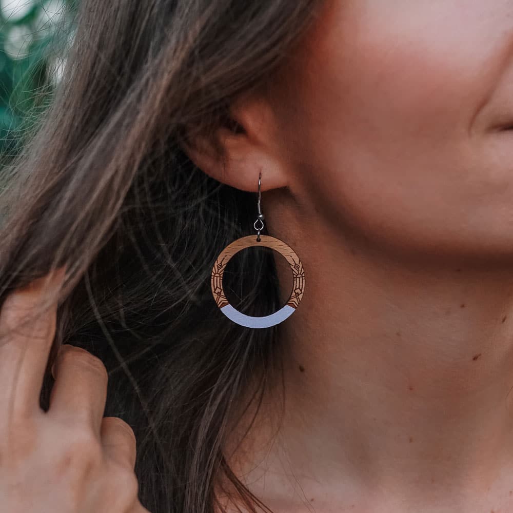 Boucles d'oreilles en bois Maïa