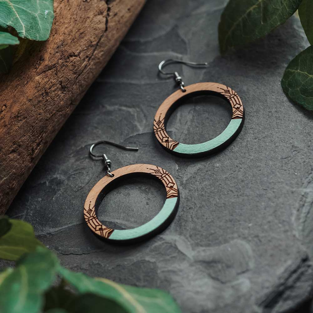 Boucles d'oreilles en bois Maïa