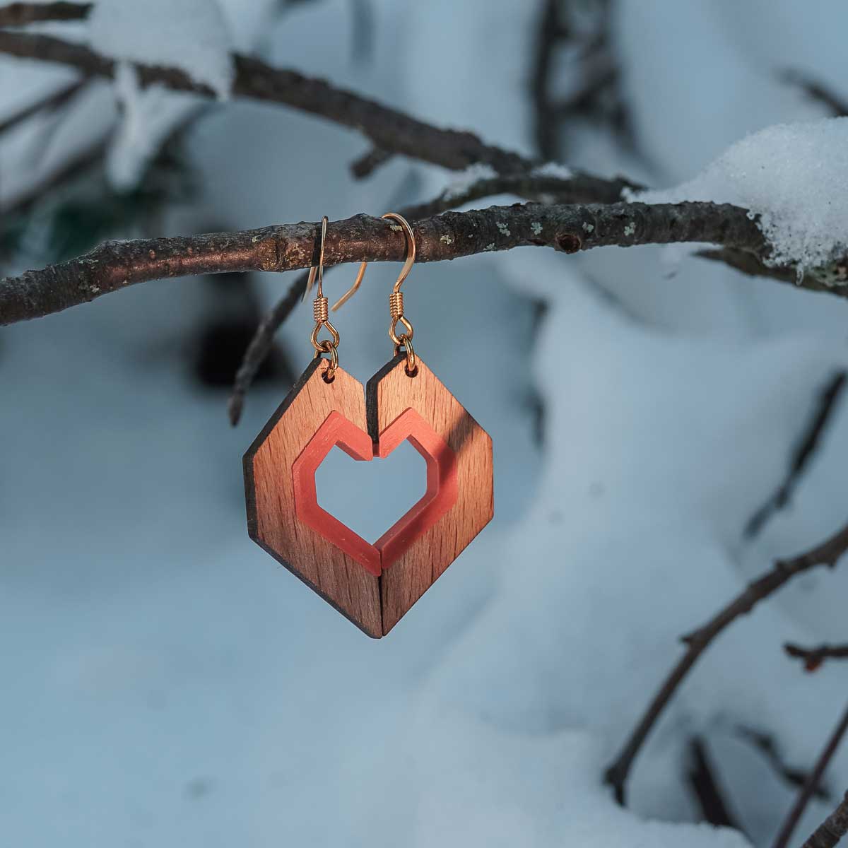 Boucles d'oreilles en bois Amara