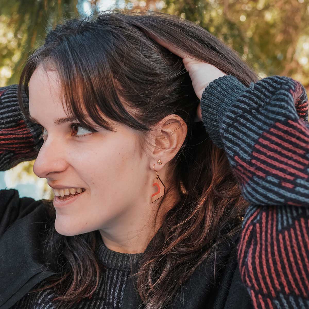 Boucles d'oreilles en bois Amara