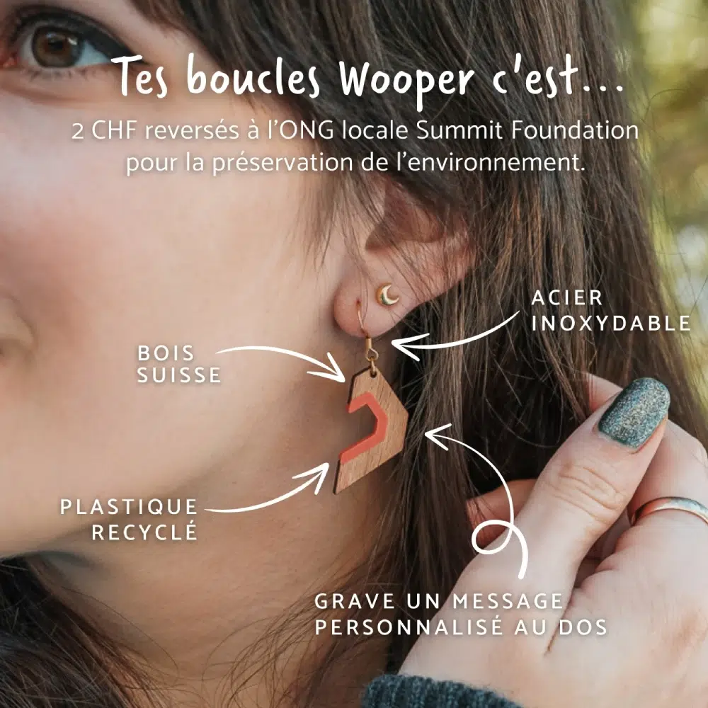 Boucles d'oreilles en bois Amara