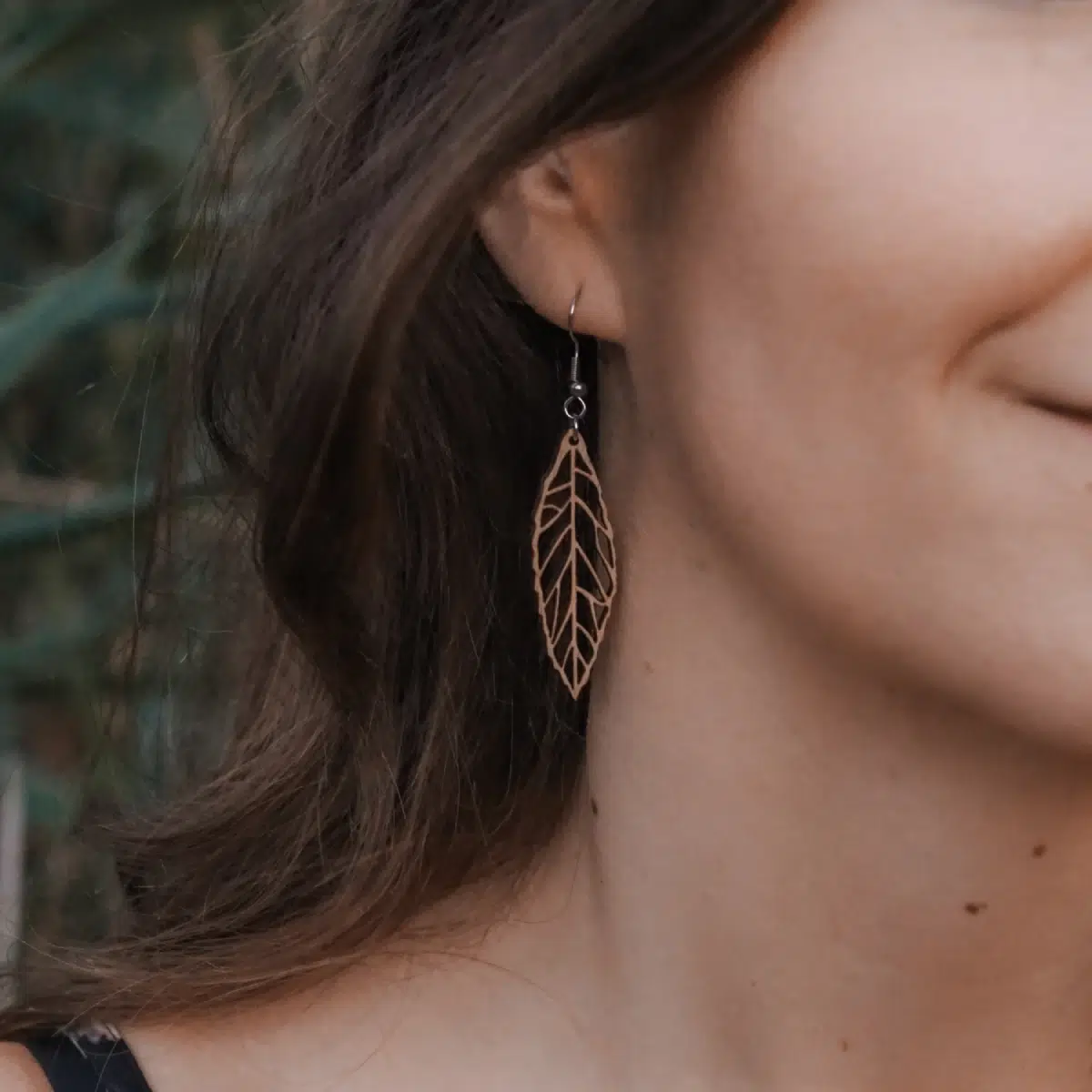 Boucles d'oreilles en bois Ekinox