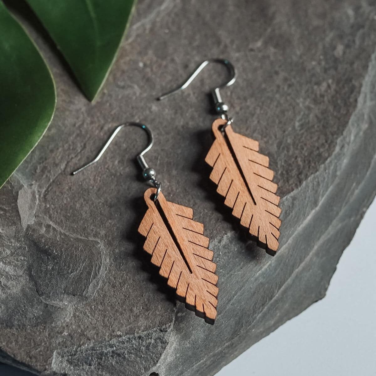 Boucles d'oreilles en bois Foglia