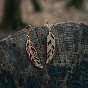 Boucles d'oreilles en bois Piuma