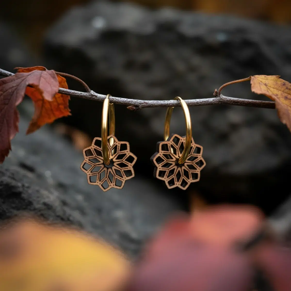 Boucles d'oreilles en bois Rosalya