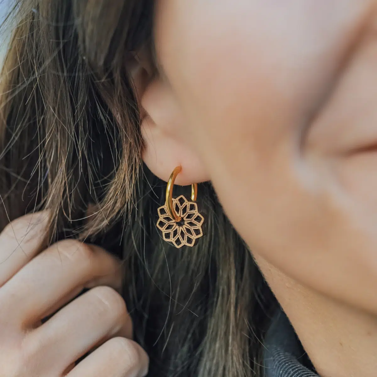 Boucles d'oreilles en bois Rosalya