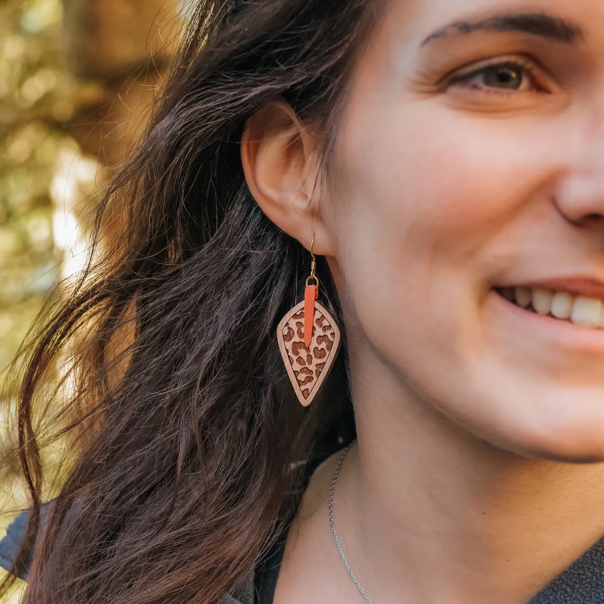 Boucles d'oreilles en bois Wild