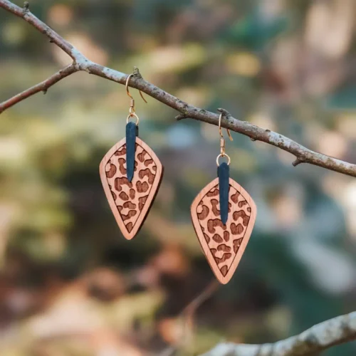 Boucles d'oreilles en bois Wild