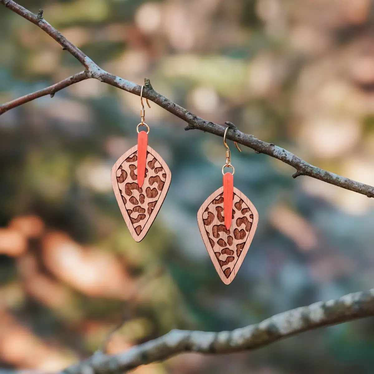 Boucles d'oreilles en bois Wild