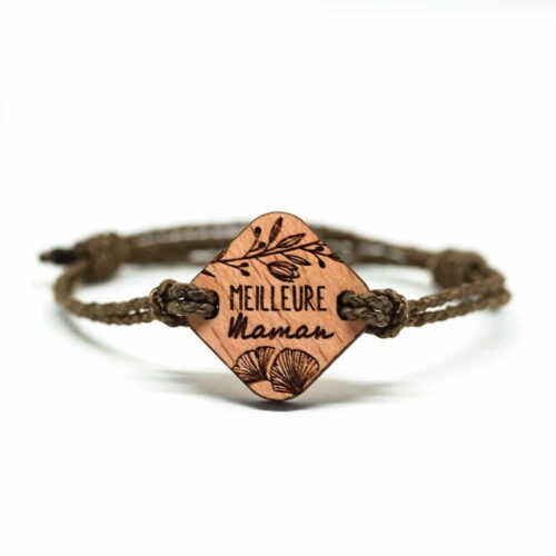 Bracelet en bois Fête des mères