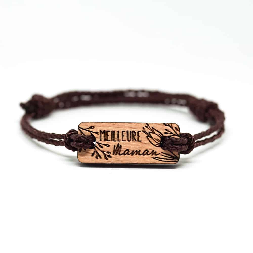 Bracelet en bois Fête des mères