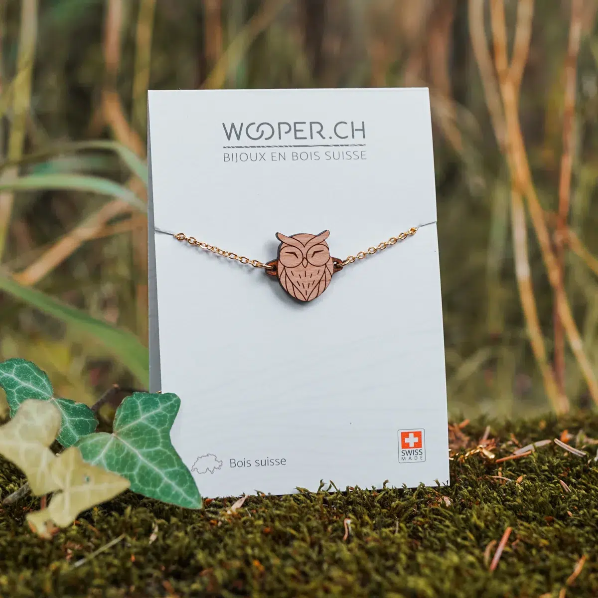 Bracelet en bois Hibou