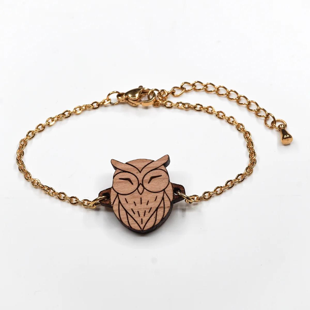 Bracelet en bois Hibou