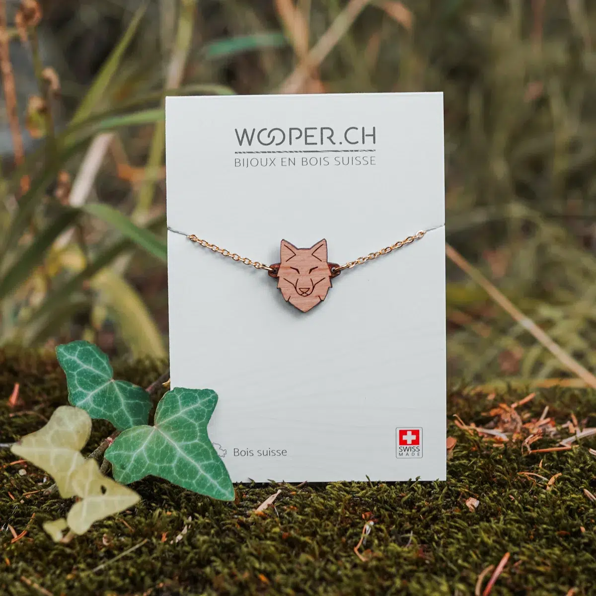 Bracelet en bois Loup