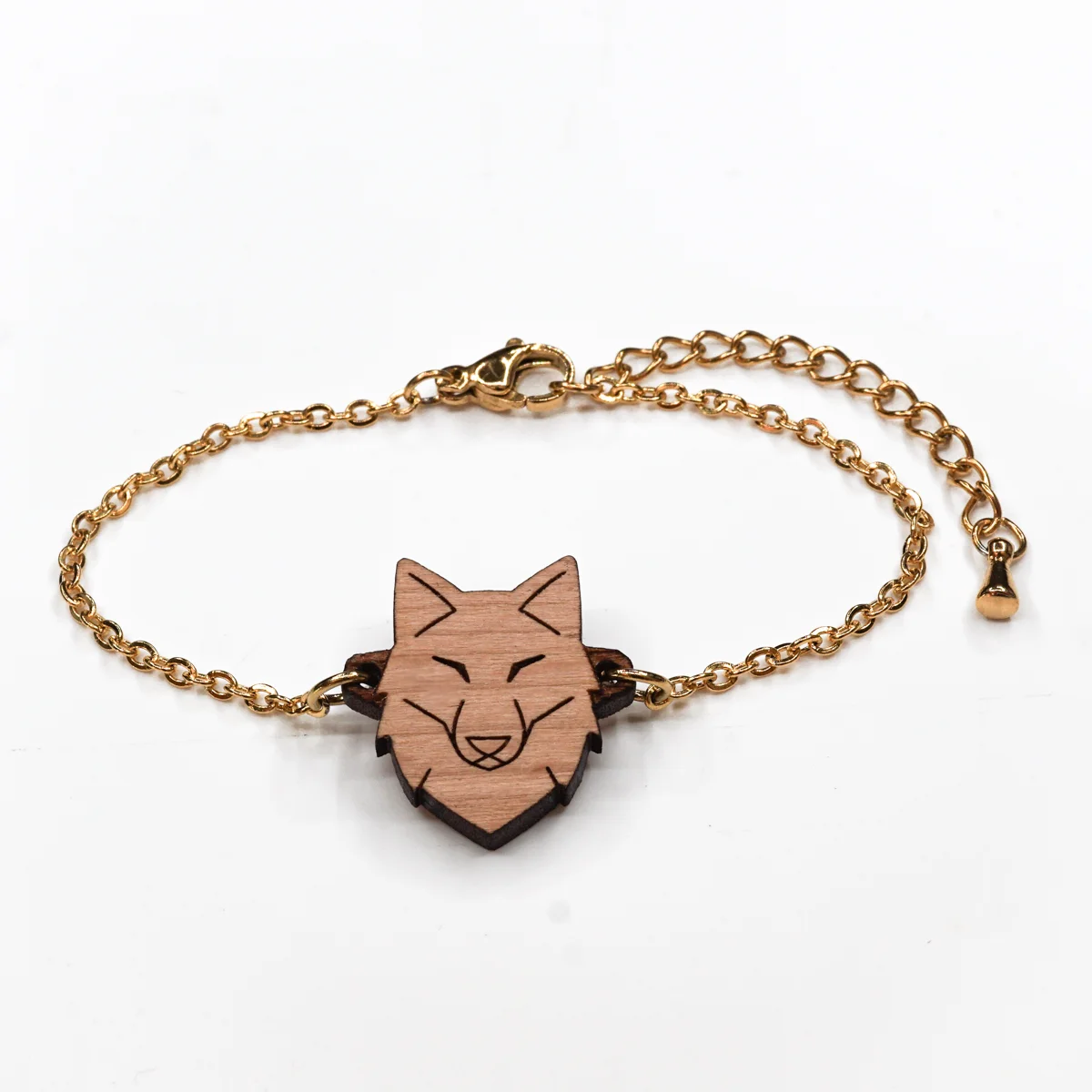 Bracelet en bois Loup