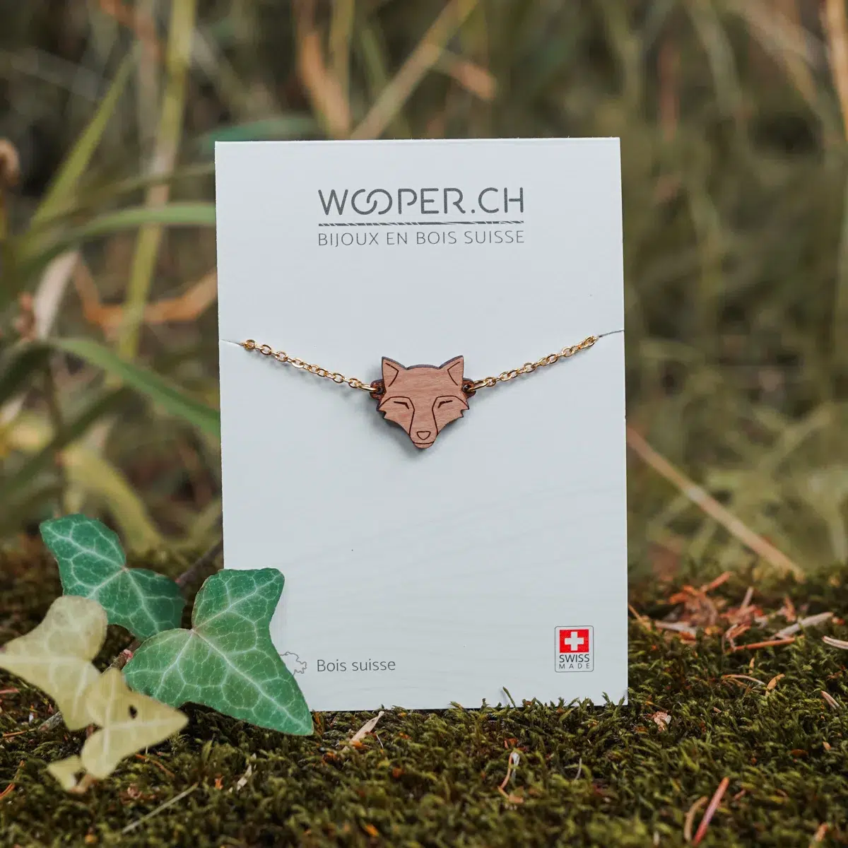 Bracelet en bois Renard