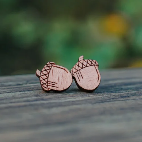 Clous d'oreilles en bois Gland