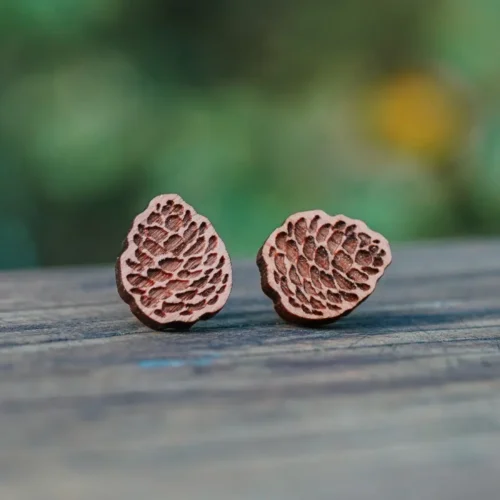 Clous d'oreilles en bois Pive