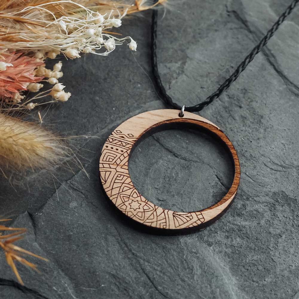 Collier en bois Luna