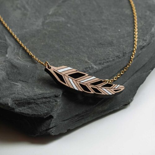 Collier en bois Piuma