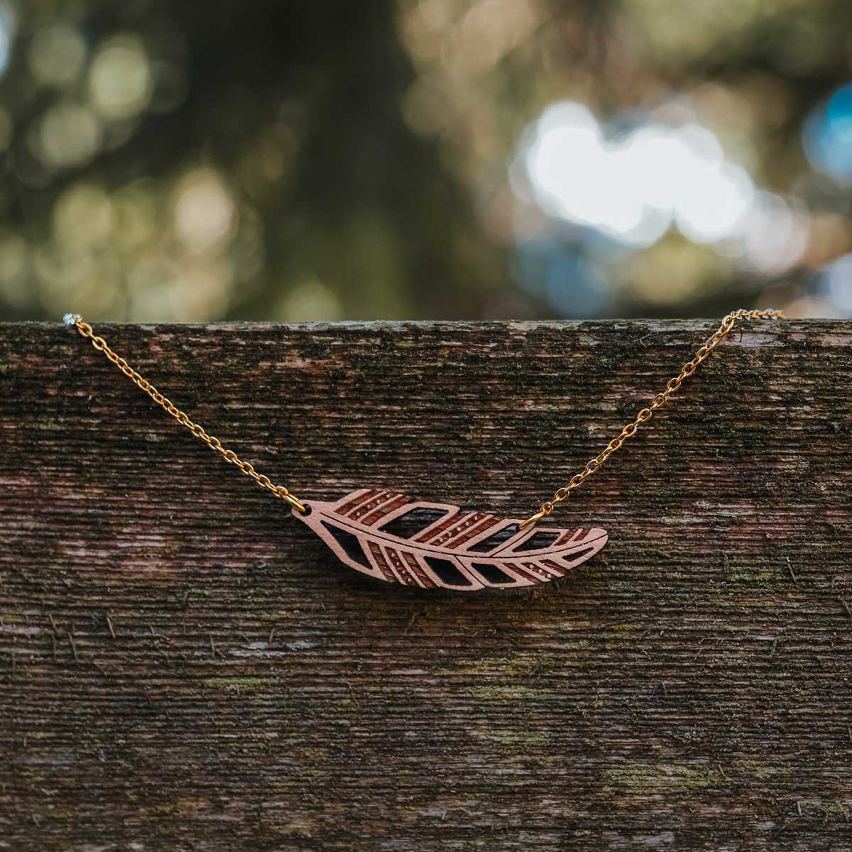 Collier en bois Piuma