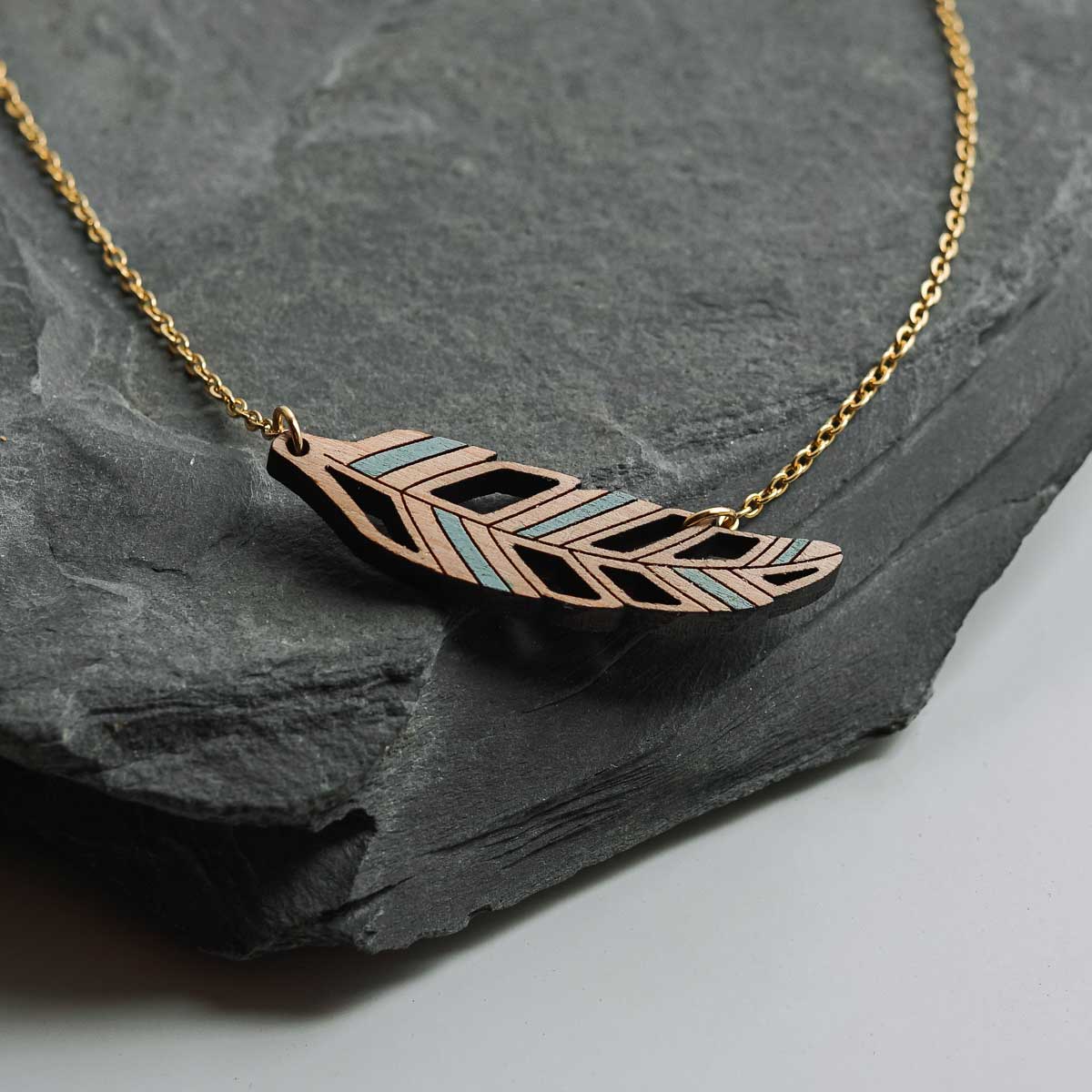 Collier en bois Piuma