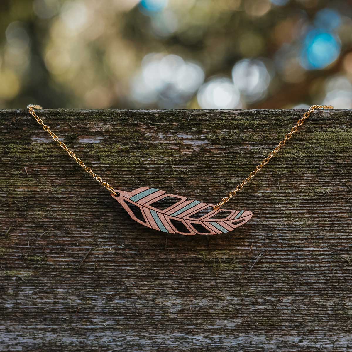 Collier en bois Piuma